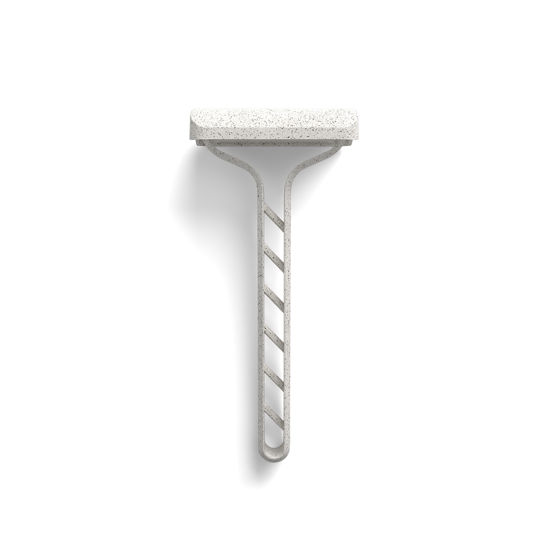 White squeegee on a white background