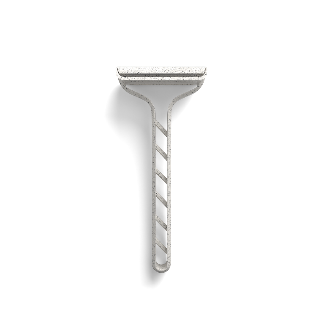 White squeegee on a white background
