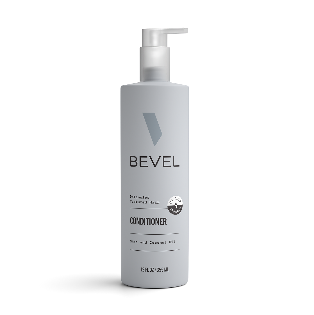 Bevel conditioner bottle on a white background