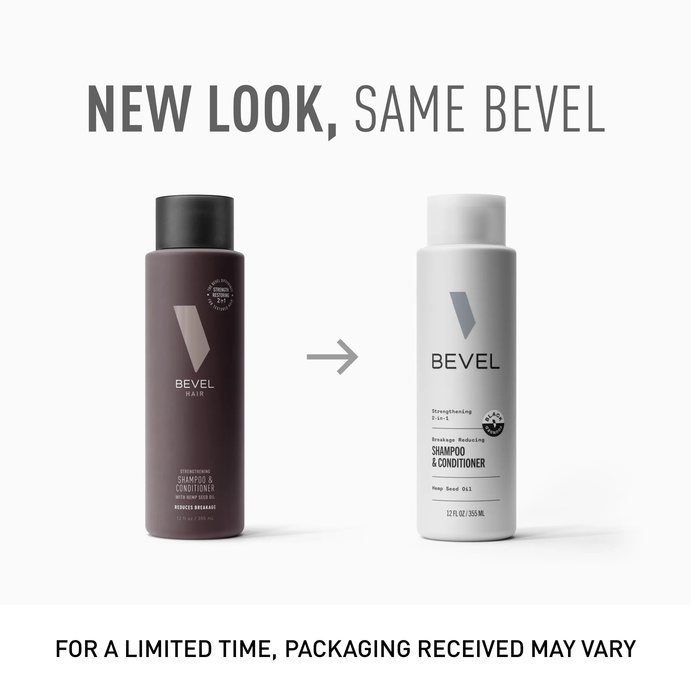 Bevel 2-in-1 Strengthening Shampoo and Conditioner